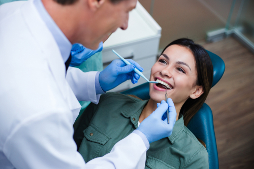 woman at dentist